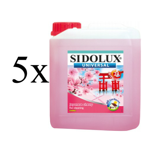 SIDOLUX UNI SODA POWER 5x5L - vůně JAPANESSE CHERRY